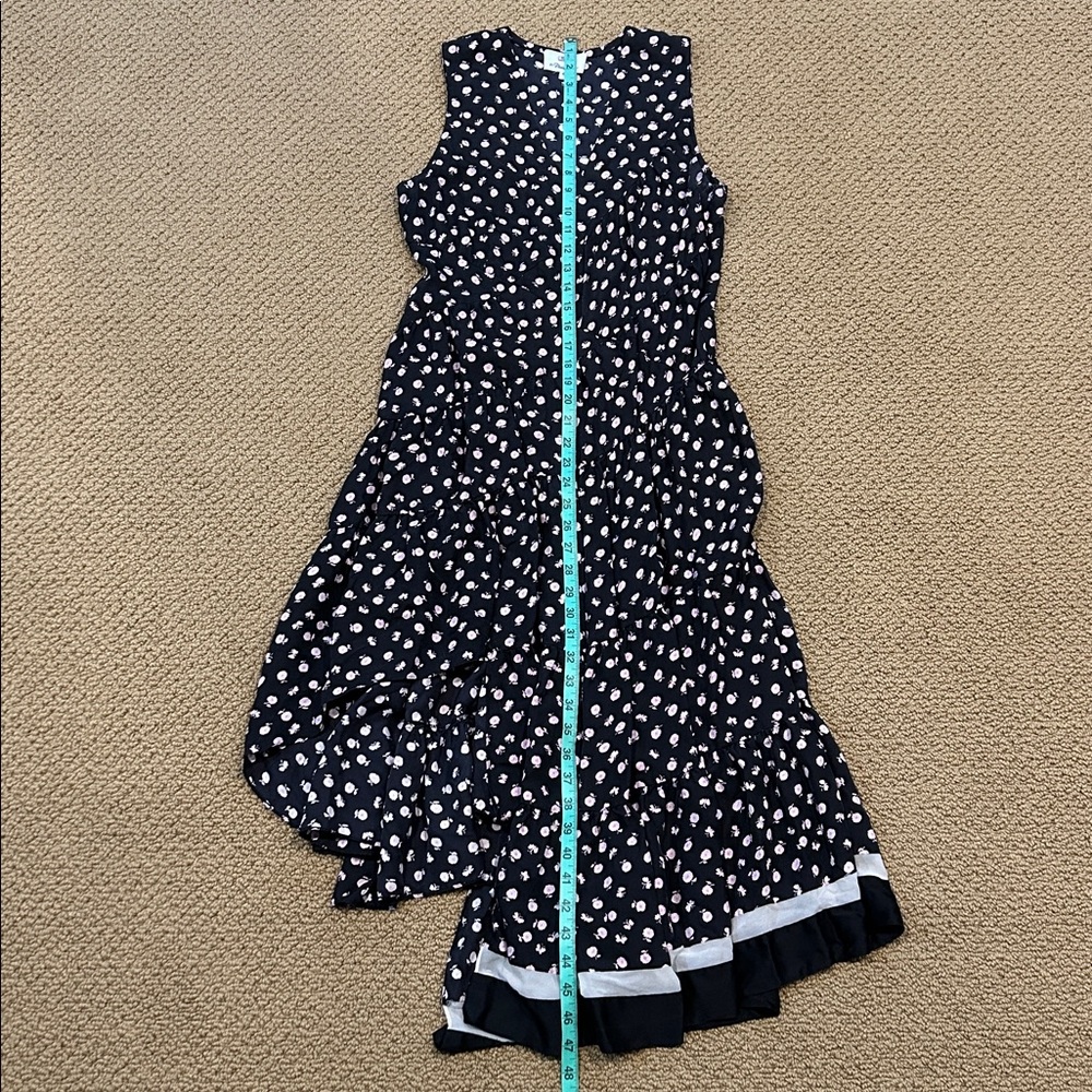 3.1 Phillip Lim Daisy Floral V-neck Gathered Dress size 4 Silk Asymmetrical Hem - Picture 17 of 17